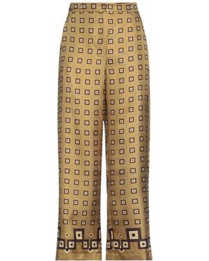 Max Mara Versatile Geometric Pattern Sleep Trousers - Natural