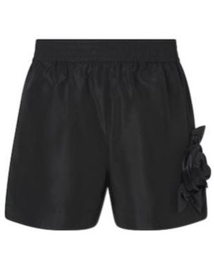 Simone Rocha Floral-Appliqué Shorts - Black