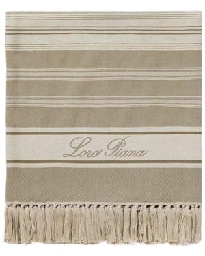 Loro Piana Marina Logo Beach Towel - Natural