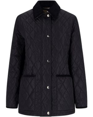 Burberry Diamond Quilted Jacket - Blue