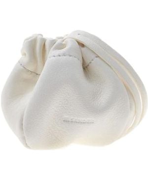 Jil Sander Logo Detailed Clutch Bag - White