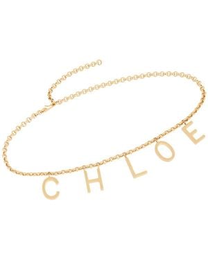 Chloé Letters Belt - White