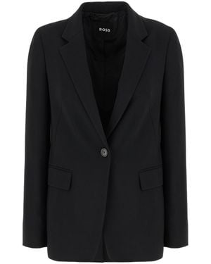 BOSS Single-Breasted Blazer - Black