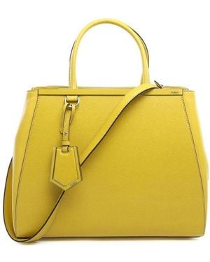 Fendi Logo Handbag - Yellow
