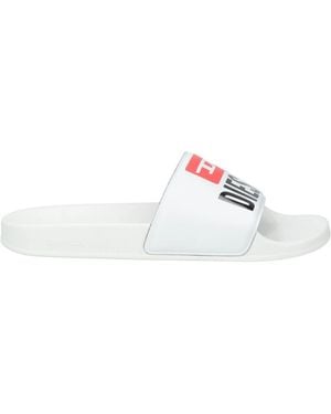 DIESEL Printed Rubber Sandals - White