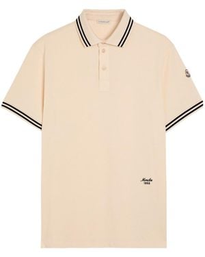 Moncler Cotton Polo Shirt - Natural