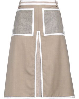 Burberry Multi-Color Flared Skirt - Natural