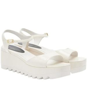 Stella McCartney Platform Square-Toe Sandals - White
