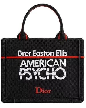 Dior Mini Book Tote With Strap - Black