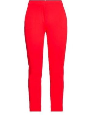Max Mara Fitted Stretch Cropped Pants - Red