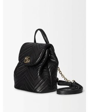 Gucci Gg Marmont Quilted Mini Backpack - Black
