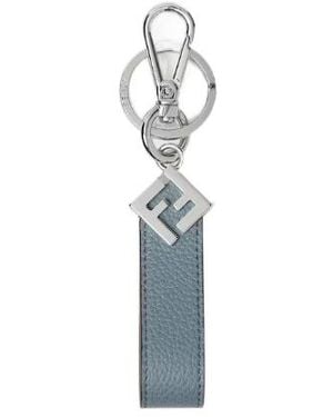 Fendi Ff Squared Key Ring - Blue