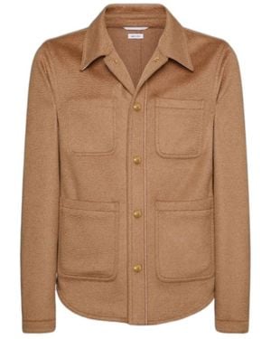 Thom Browne Brushed-Effect Jacket - Brown