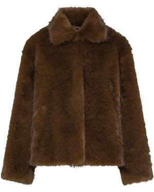 Seventy Faux-Fur Collar Jacket - Brown