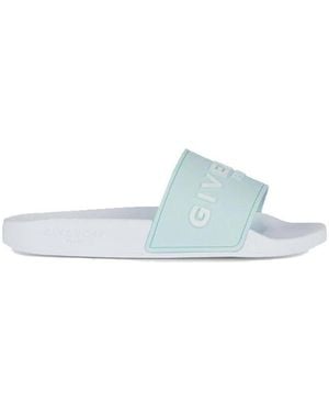Givenchy Logo-Embossed Slides - Blue
