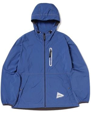 and wander X Gramicci Brushed Nylon Jacket - Blue