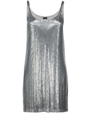 Rabanne Mesh Metallic Tank Top - Gray