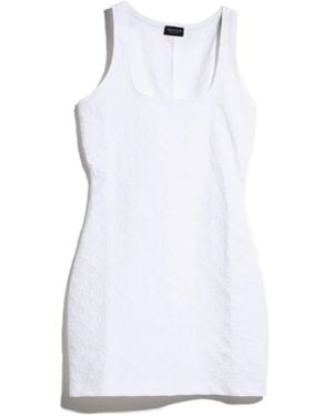 Gucci Gg Jersey Jacquard Dress - White