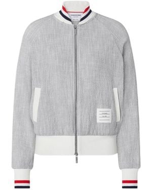 Thom Browne Zip-Up Bomber Jacket - Grey