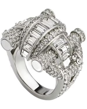 Gucci Staffa Crystal Ring - White