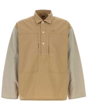 Nanamica Oversized Pullover Shirt Jacket - Natural