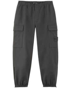 Stone Island Loose-Fit Cargo Pants With Elasticated Zipped Cuffs - Gray
