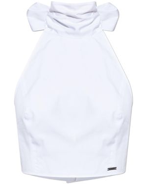 DSquared² Pussy Bow Top - White