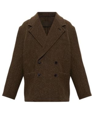 Lemaire Long-Sleeved Casual Jacket - Brown