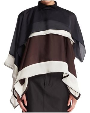 Sacai Draped Blouse - Black