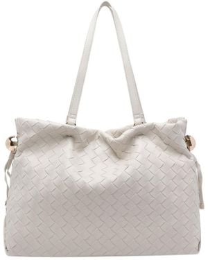 Liu Jo Woven Drawstring Tote Bag - Grey
