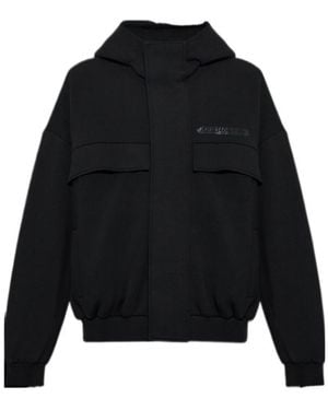 DSquared² Printed Panel Hooded Casual Jacket - Black