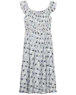 Prada Floral Print Pongé Dress - Multicolor