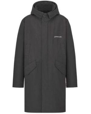 Dior Christian Tag Hooded Parka - Gray