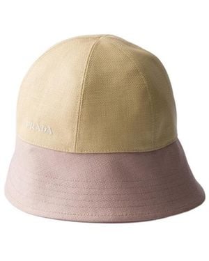 Prada Canvas Hat - Natural