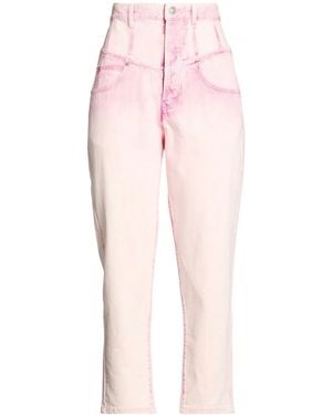 Isabel Marant Lightwash Denim Tapered Pants - Pink