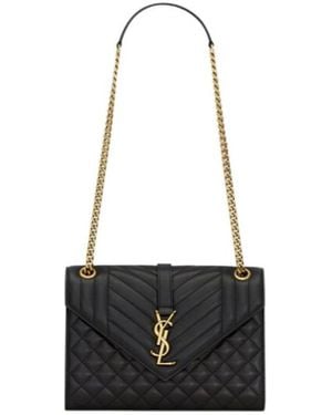 Saint Laurent Envelope Medium Shoulder Bag - White