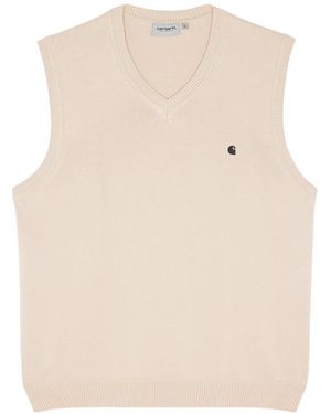 Carhartt V-Neck Knitted Vest - Natural