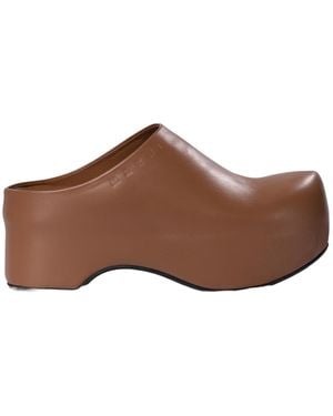 Marni Logo-Embossed Slip-On Clogs - Brown