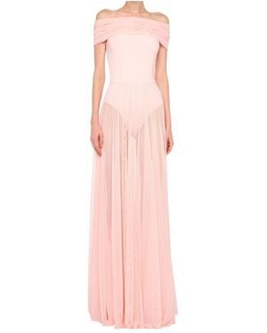 Norma Kamali Cowl-Neck Maxi Dress - Pink