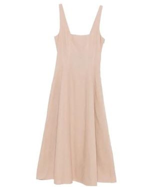Twinset Paneled Midi Dress - Natural