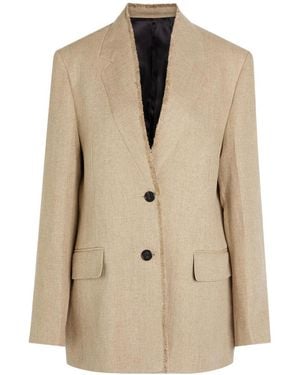 TOTEME Frayed Linen Jacket - Natural