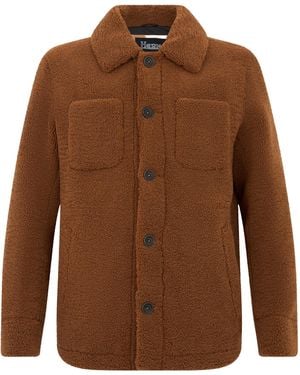 Herno Button-Up Coat - Brown