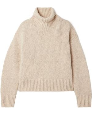 Nili Lotan Tabitha Cashmere And Silk-Blend Turtleneck Jumper - Natural