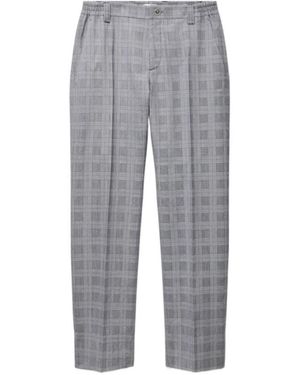 Versace Checked Tailored Trousers - Grey