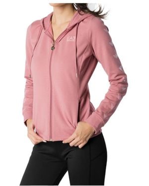 EA7 Logo And Hat Casual Jacket - Pink
