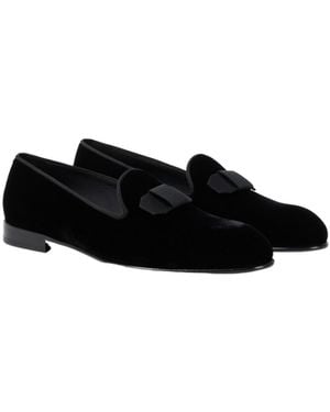 Brioni Velvet Loafers - Black