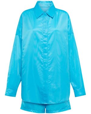 Frankie Shop Long-Sleeved Shirt And Shorts Set - Blue