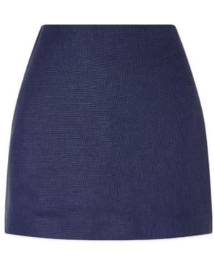 Blazé Milano Wool Miniskirt - Blue