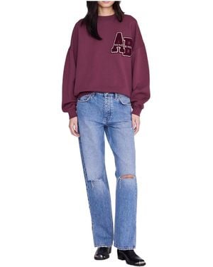 Anine Bing Crew Sweatshirt - Purple