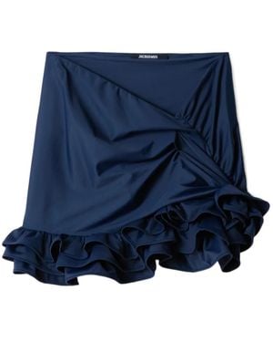 Jacquemus The Playa Ruffled Mini Skirt - Blue